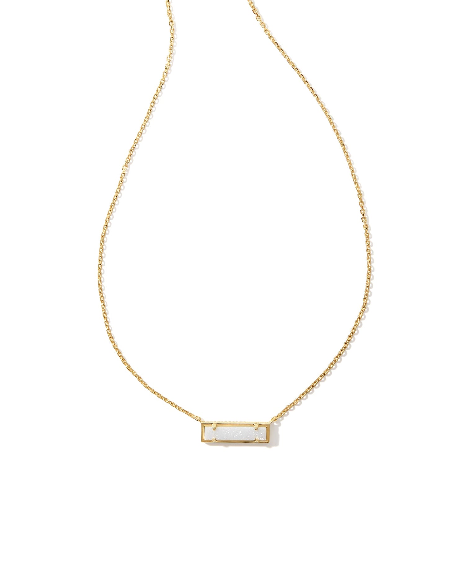 Leanor Gold Short Pendant Necklace in Iridescent