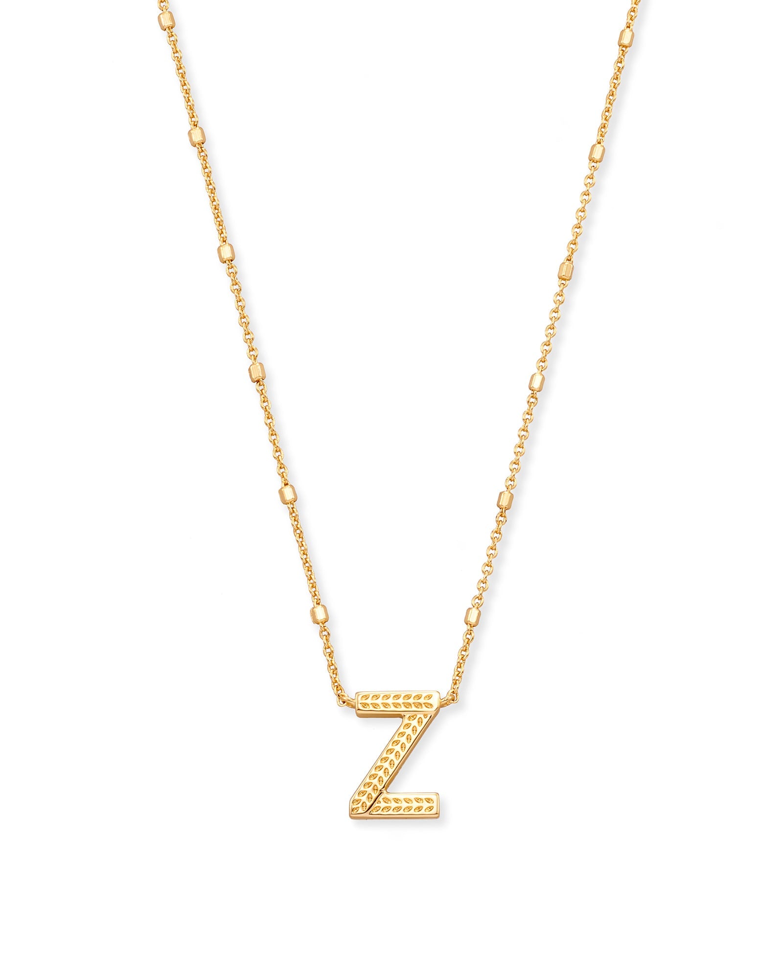 Letter Z Pendant Necklace in Gold