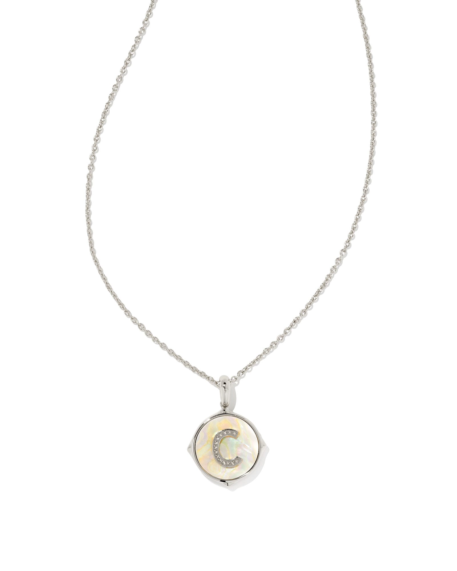 letter-c-silver-disc-reversible-pendant-necklace-in-iridescent-abalone-swarovski