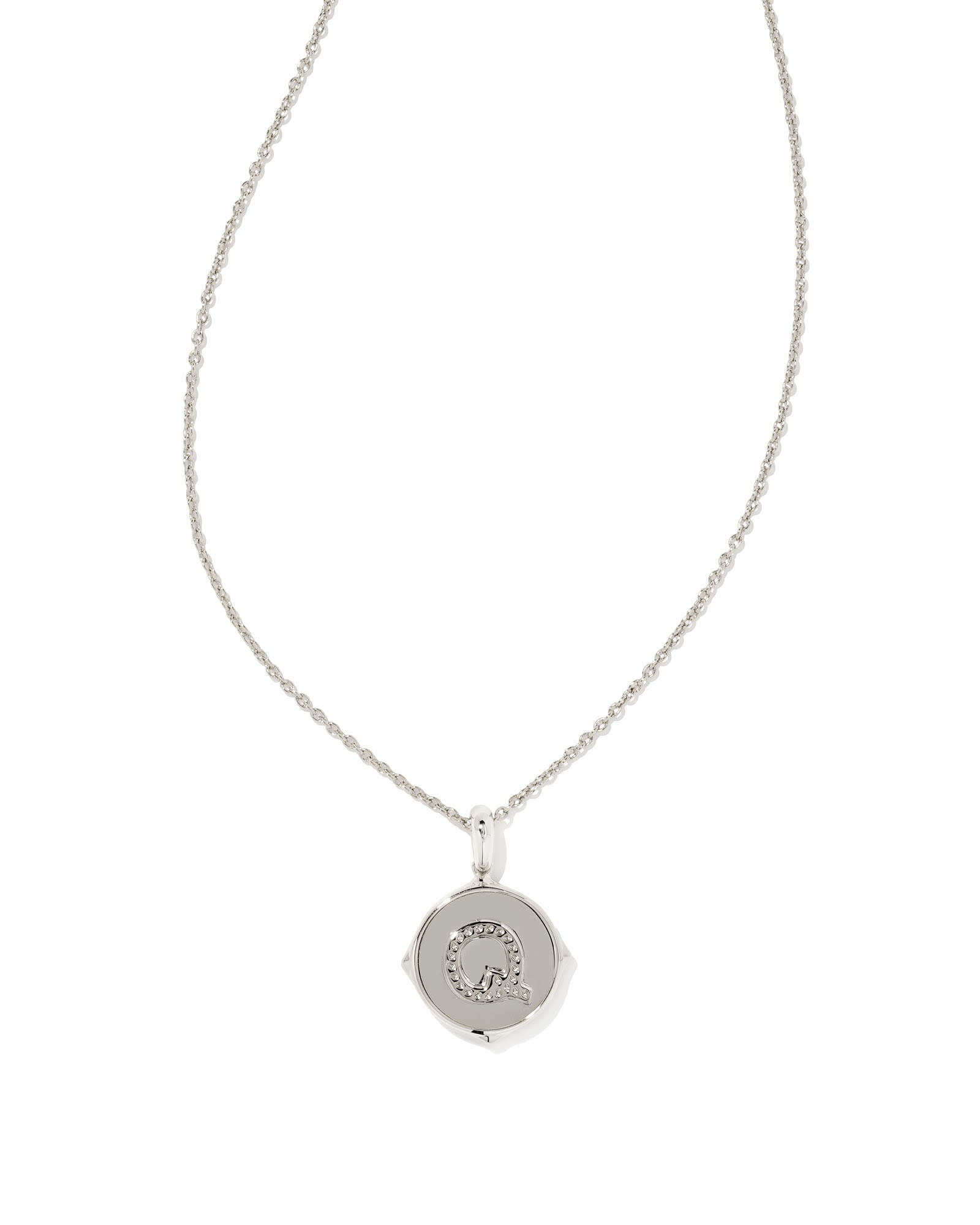 letter-q-silver-disc-reversible-pendant-necklace-in-iridescent-abalone-swarovski