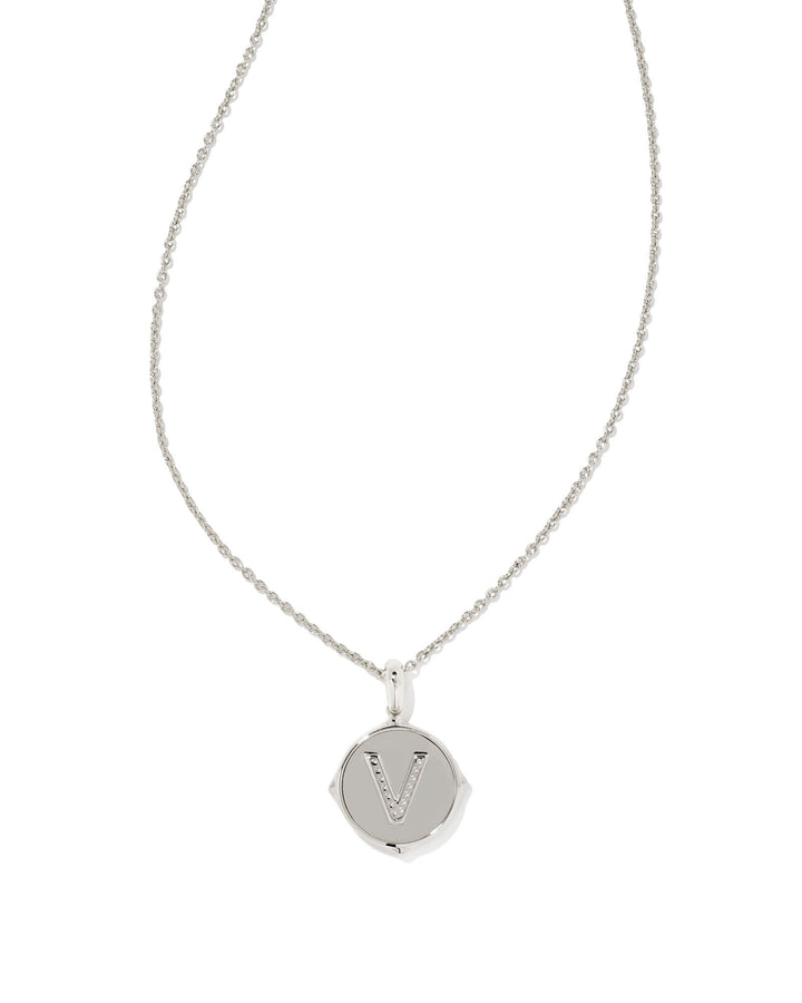 letter-v-silver-disc-reversible-pendant-necklace-in-iridescent-abalone-swarovski