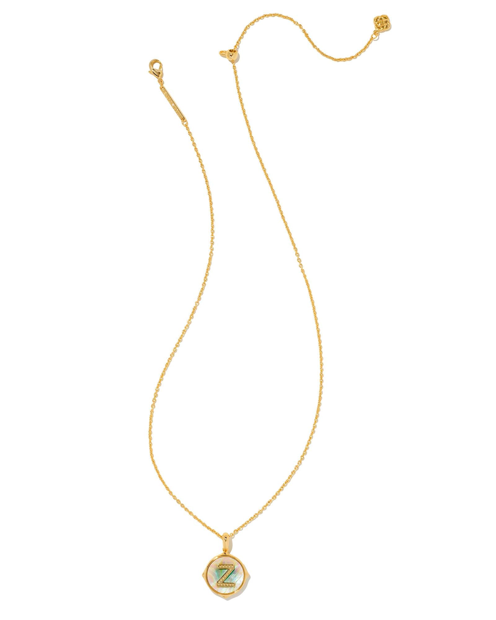 letter-z-gold-disc-reversible-pendant-necklace-in-iridescent-swarovski