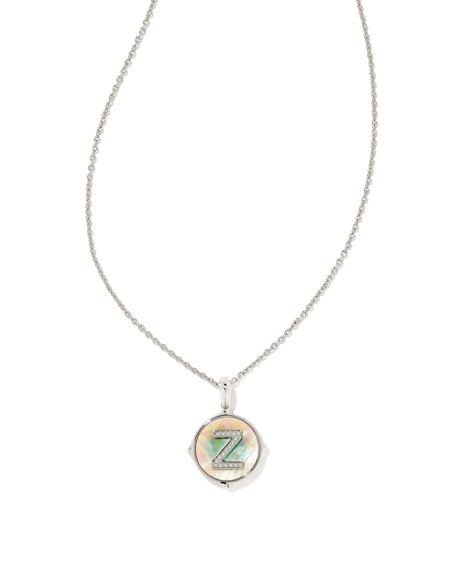 letter-z-silver-disc-reversible-pendant-necklace-in-iridescent-abalone-swarovski