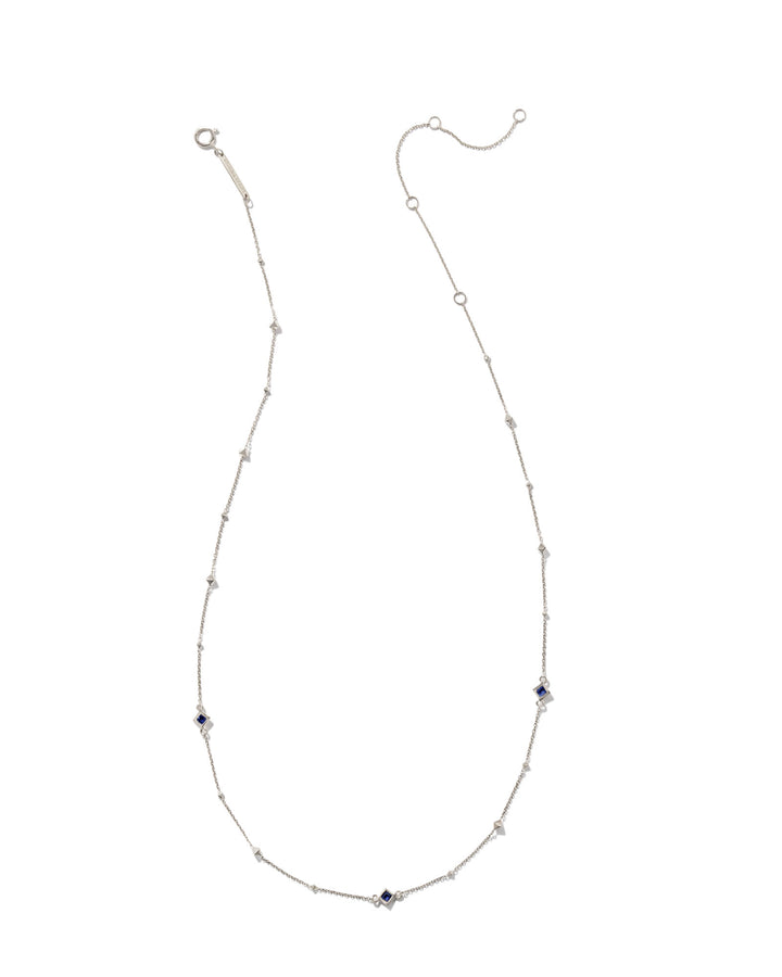 michelle-14k-white-gold-strand-necklace-in-blue-swarovski