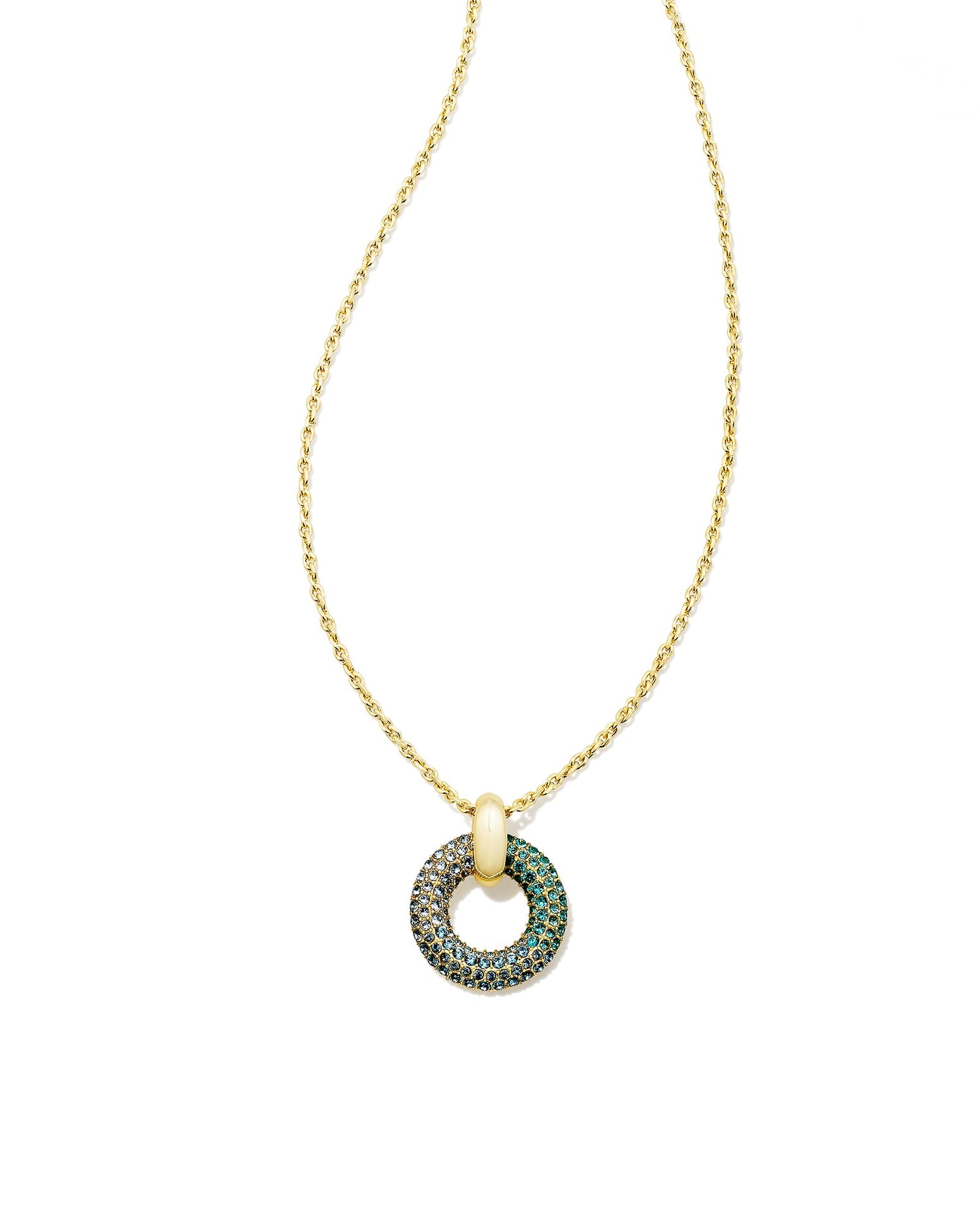 mikki-gold-pave-short-pendant-necklace-in-green-blue-ombre-mix-swarovski