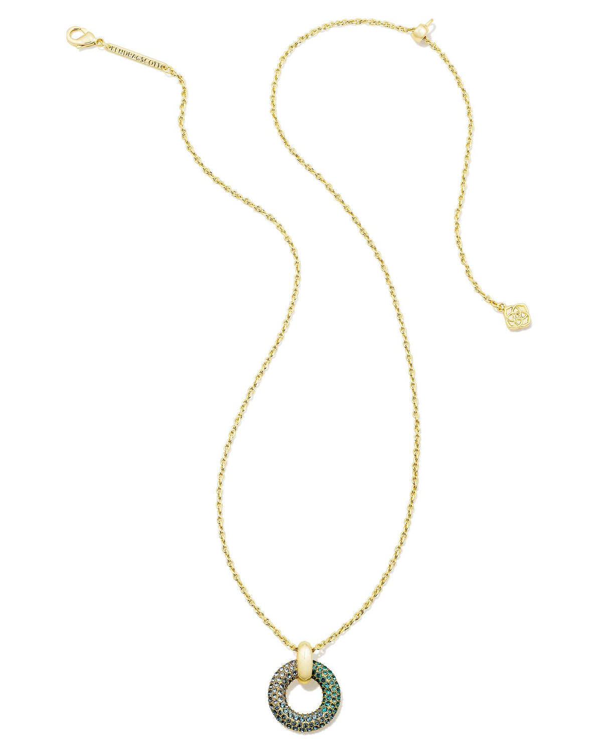 mikki-gold-pave-short-pendant-necklace-in-green-blue-ombre-mix-swarovski