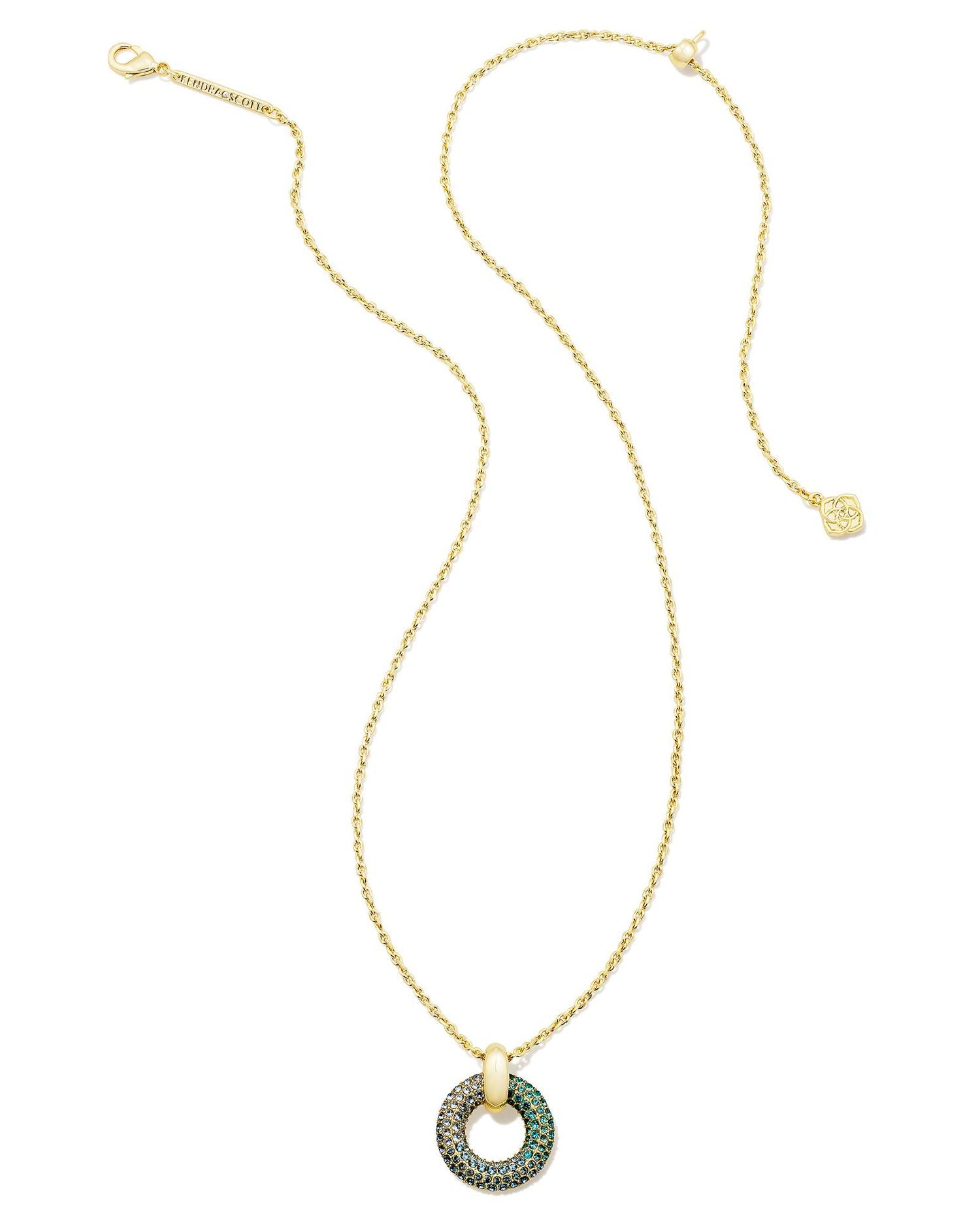 mikki-gold-pave-short-pendant-necklace-in-green-blue-ombre-mix-swarovski