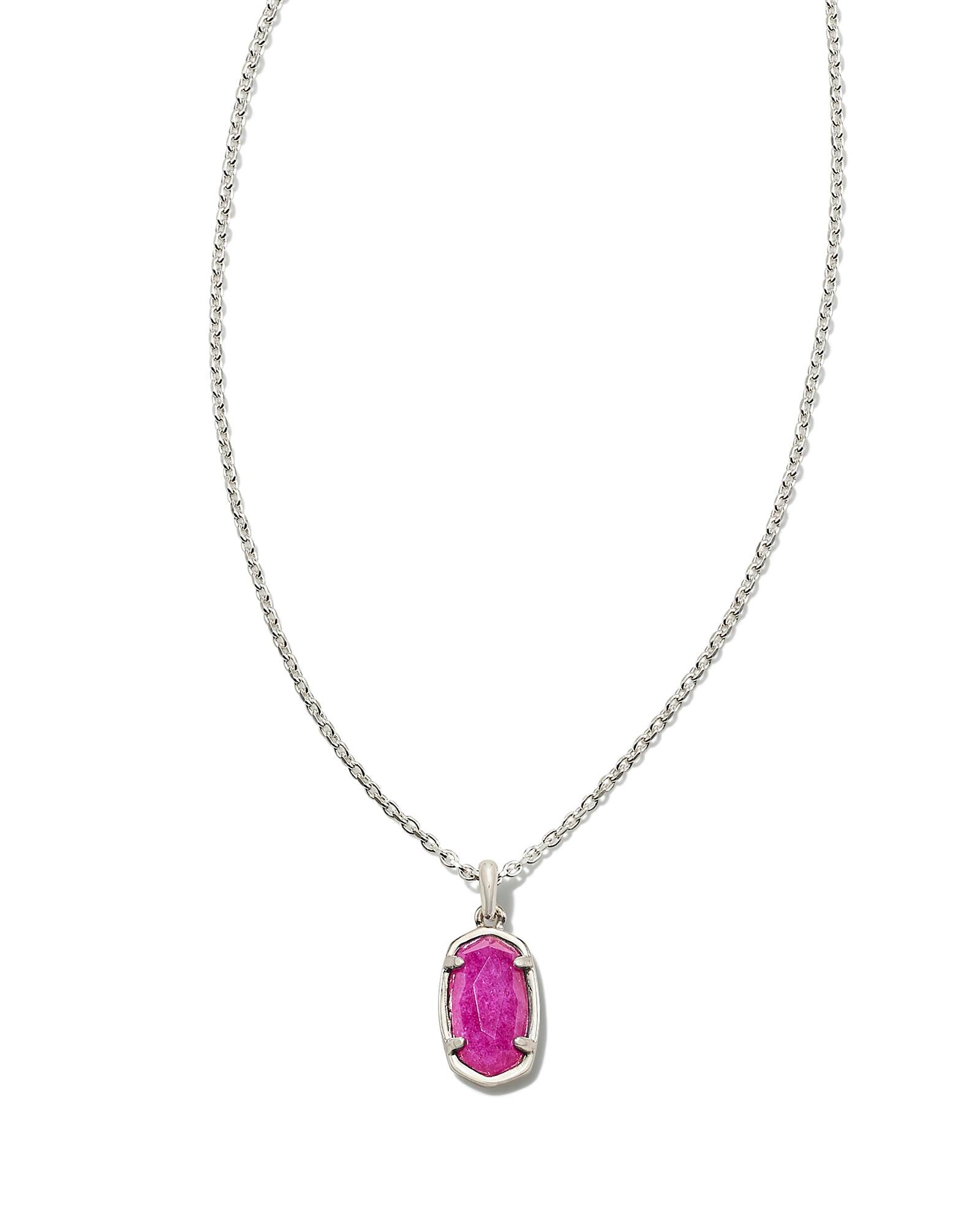 mommy-and-me-sterling-silver-youth-stone-fern-short-pendant-necklace-in-pink-ite-swarovski