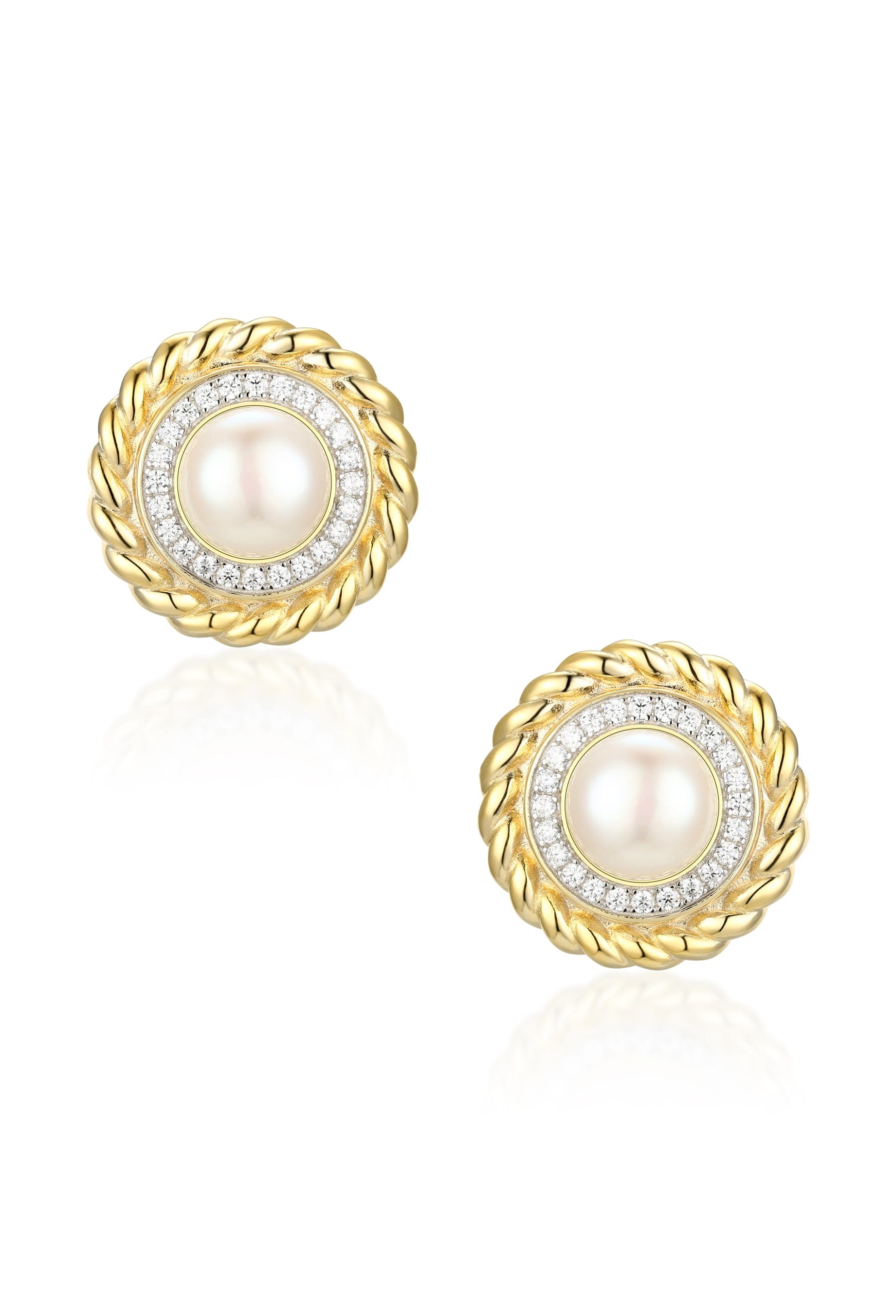 ‘Kensington’ Freshwater Pearl Gold-Plated Silver Earrings