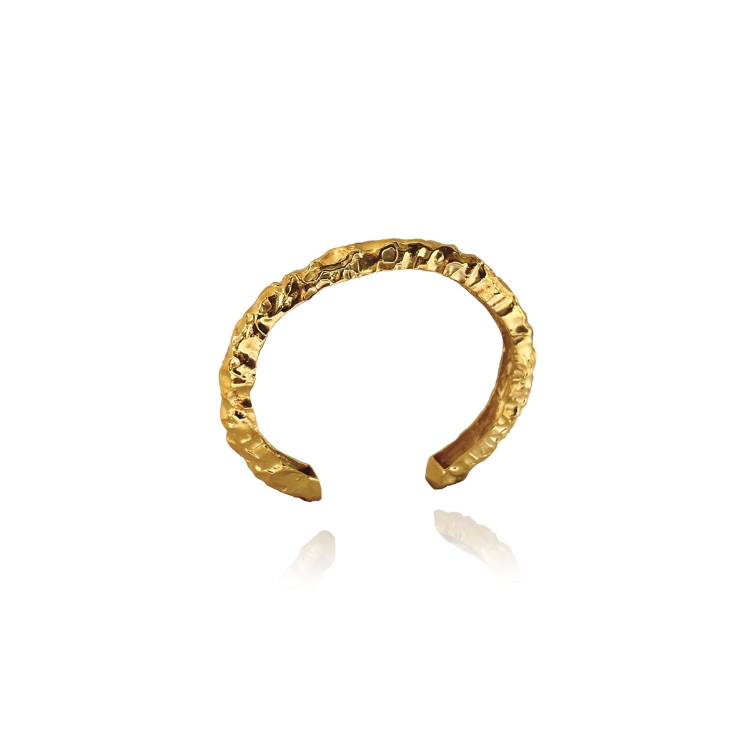 Kety Amorphous Thick Shiny Gold Bracelet