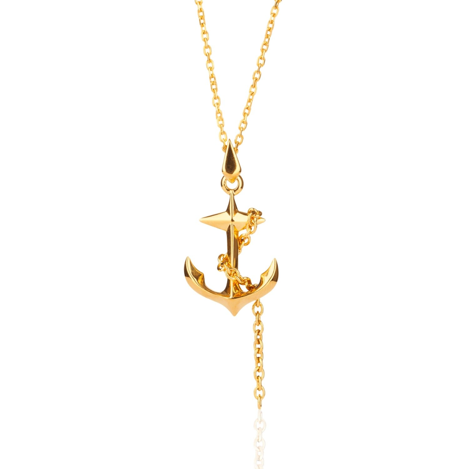 Black Sea Gold Anchor Pendant