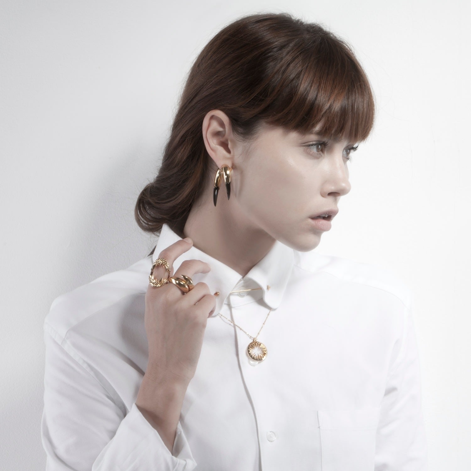 Vampire Claw Ring Gold
