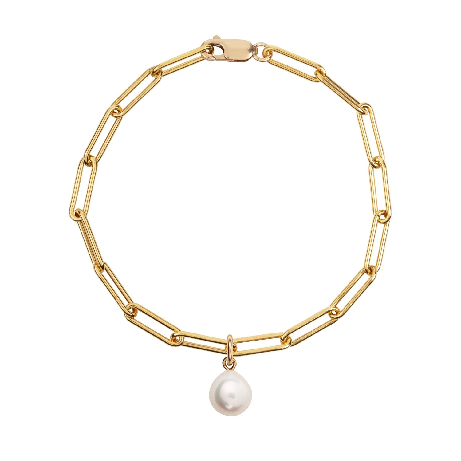 Aetia Pearl Chain Bracelet - Gold