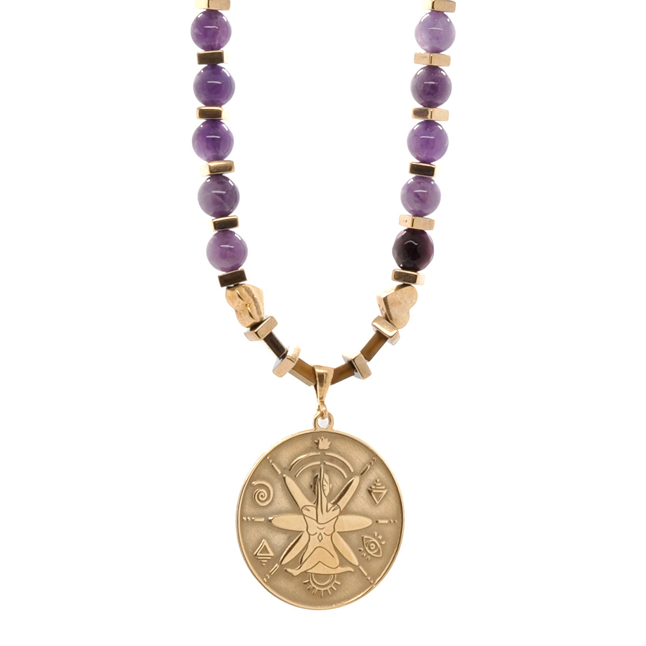 See The Good Amethyst Beaded Choker Necklace - Purple