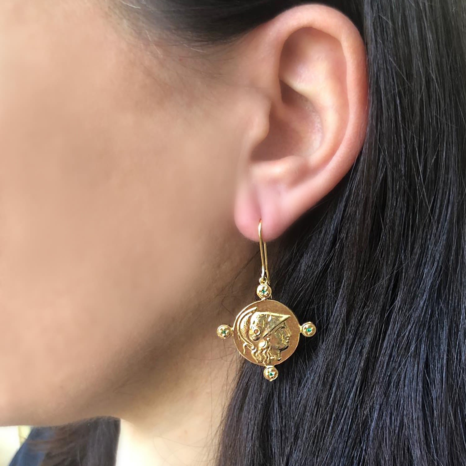 Athena Gold-Plated Earrings