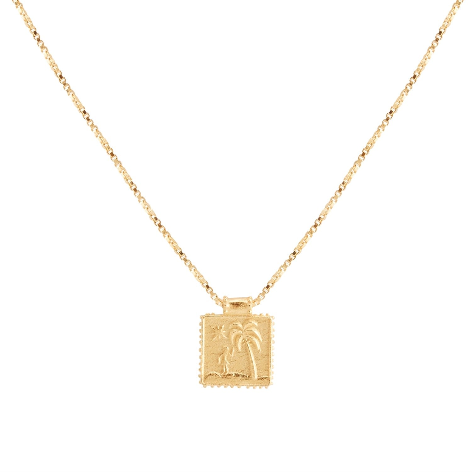 Kids Voyager Palm Necklace - Gold Vermeil