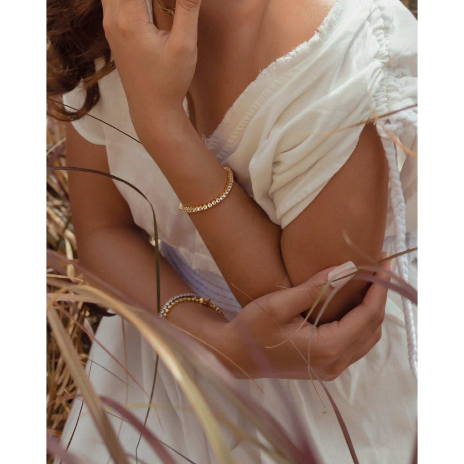 Kiera Tennis Chain Bracelet - Gold