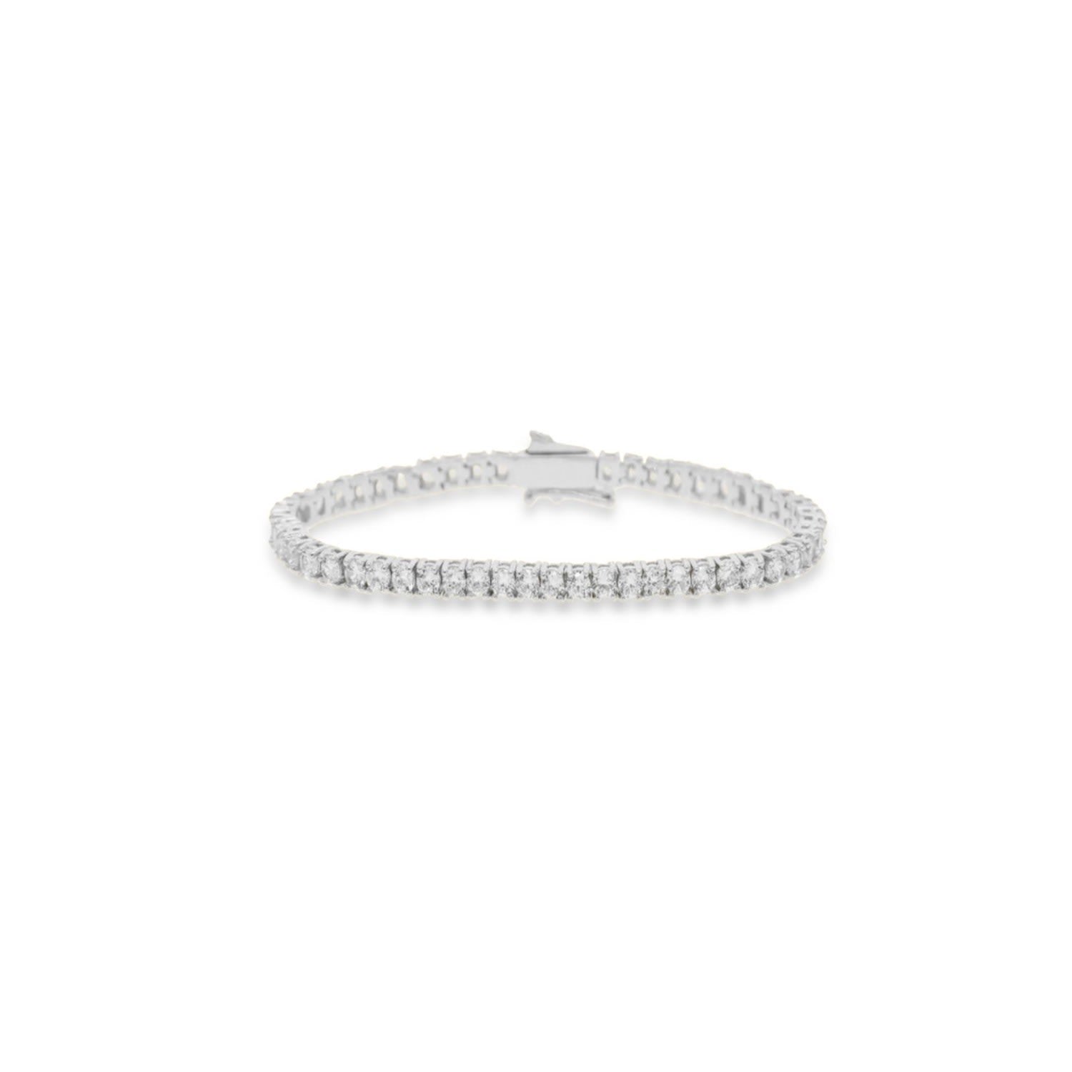 Kiera Tennis Chain Bracelet - Silver