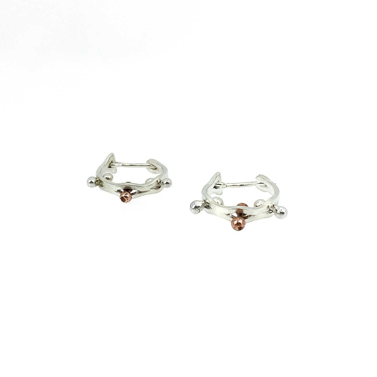 Kinetic Spike Hoop Earrings | Sterling Silver
