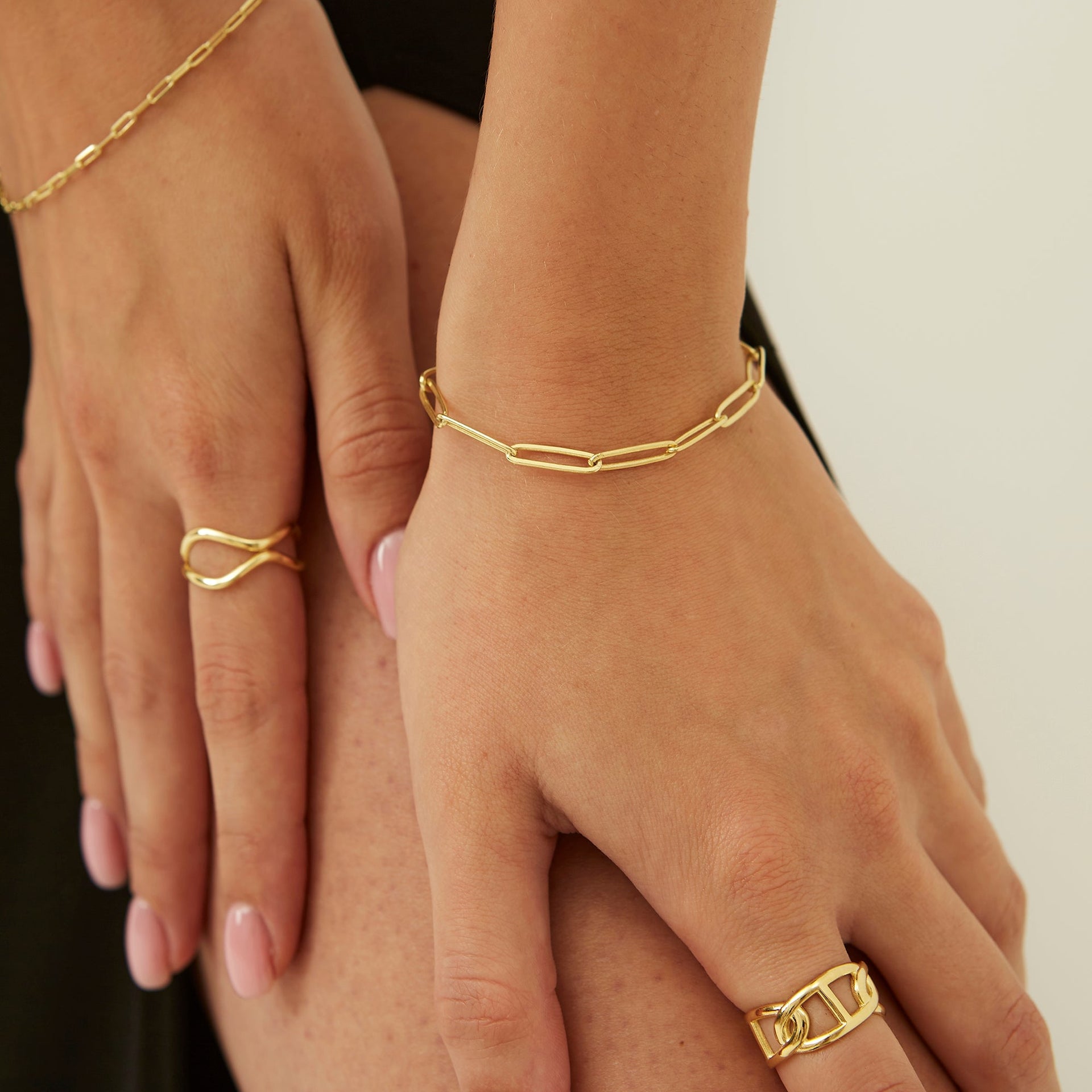 Large Chain Ring Sterling Silver - Silver