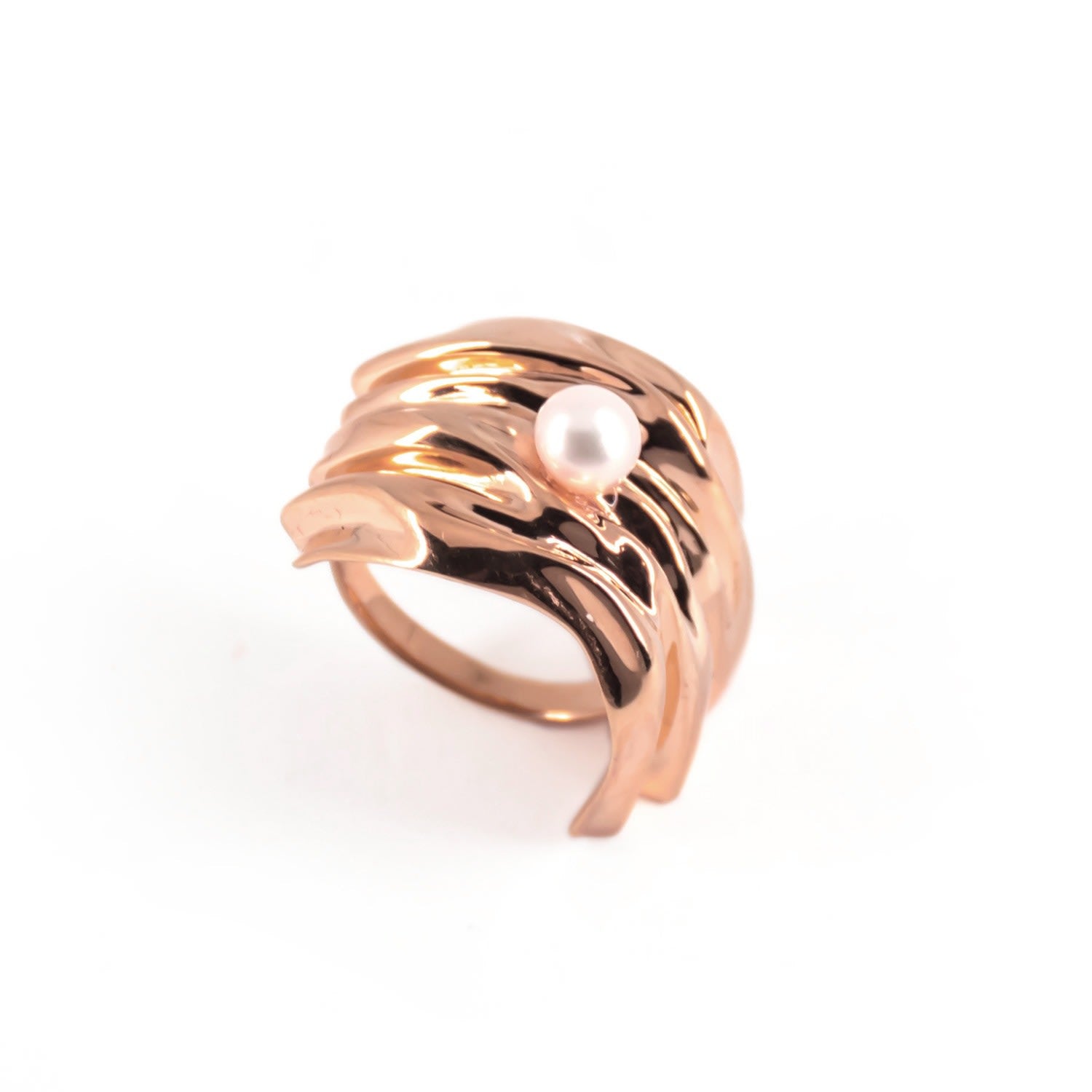 Cambré Cocktail Ring In Rose Gold