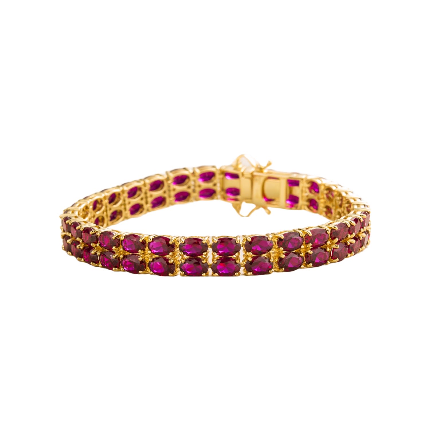 Salto Double Tennis Bracelet In Ruby