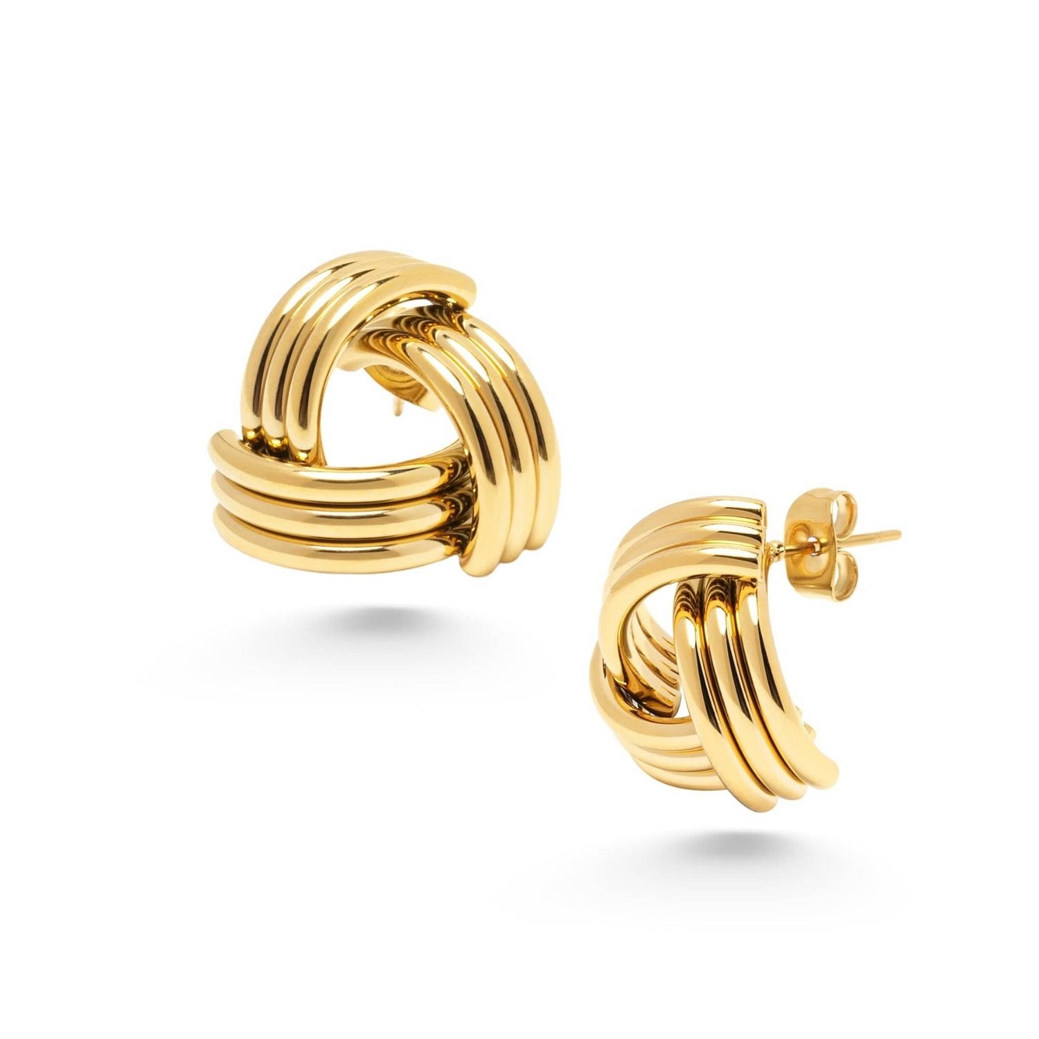 Knot Earrings In Gold