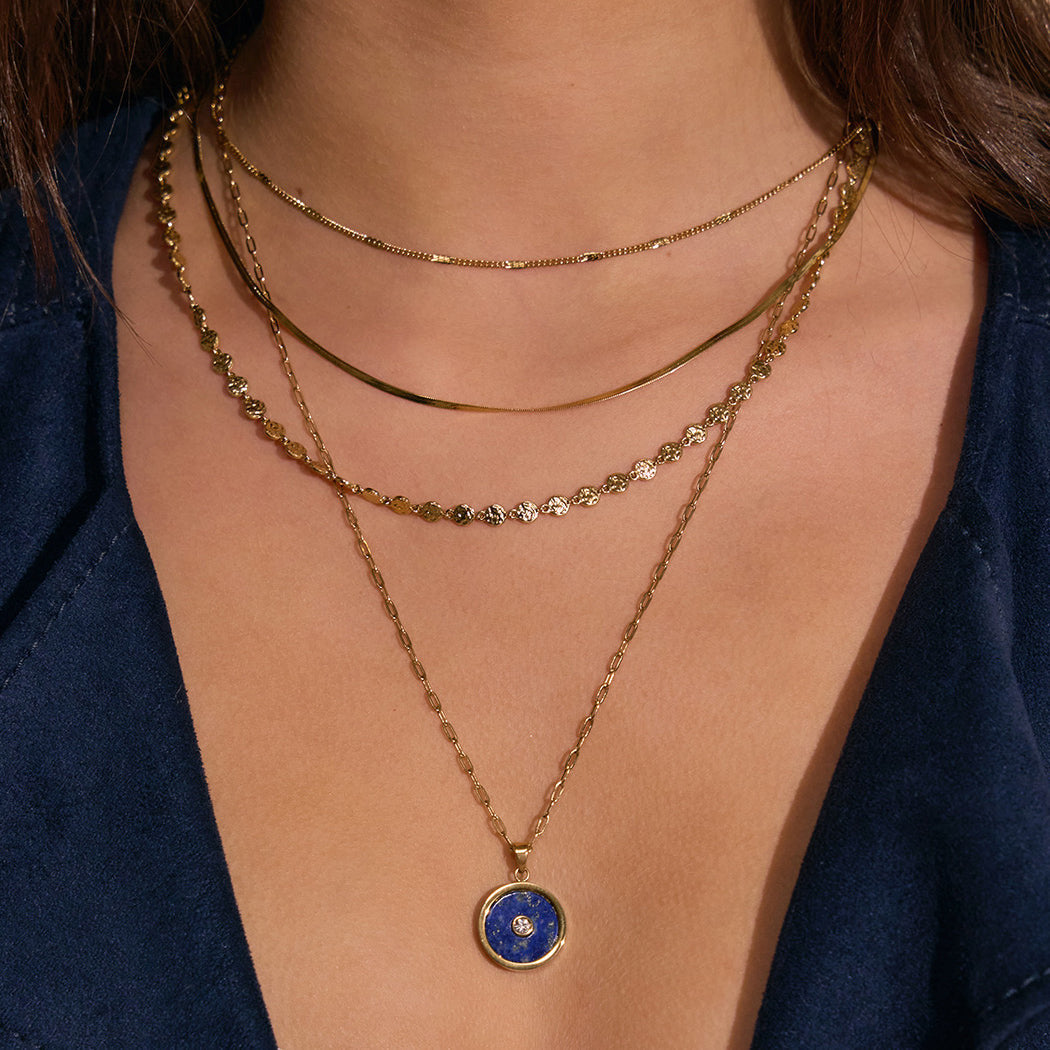 Koda Gold Necklace - Lapis
