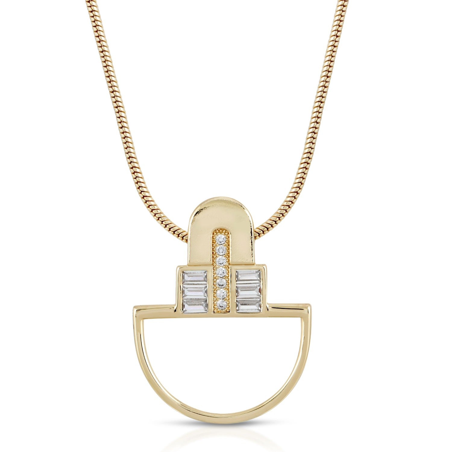 Century Arc Pendant - Gold- Gold