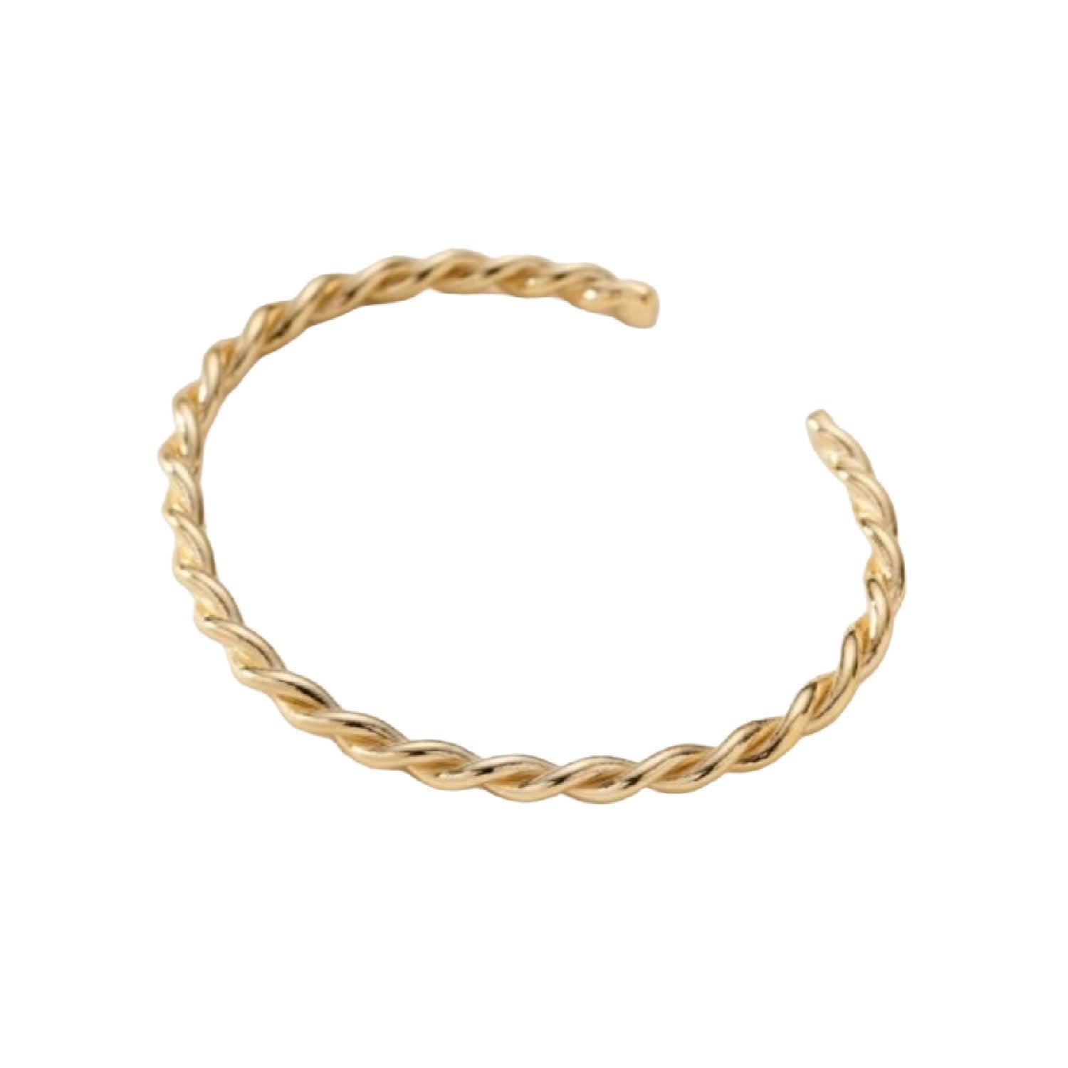 Yellow Gold Plated Twisted Cuff