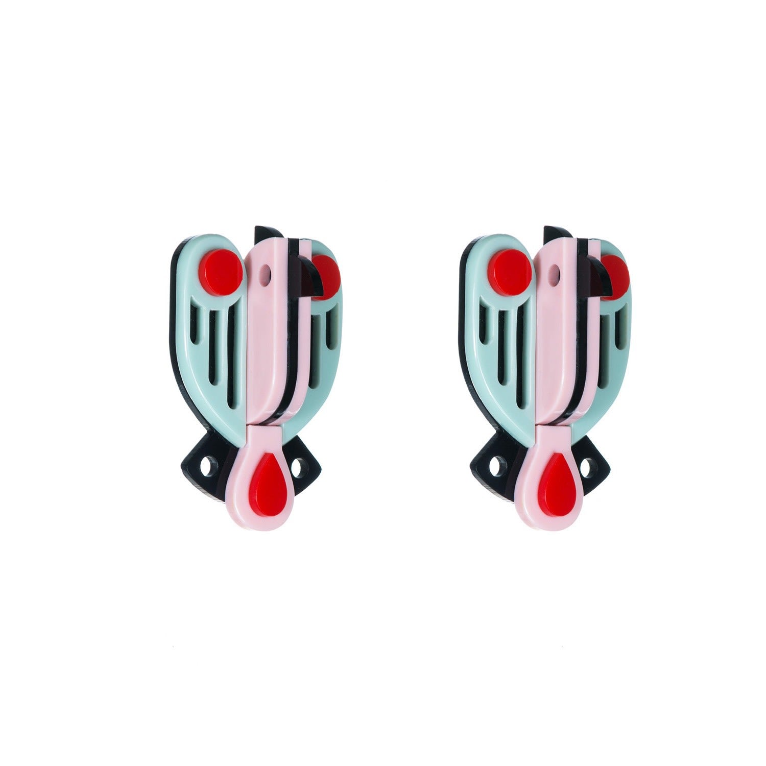 Acrylic Handmade Earring Short Bird Of Paradise