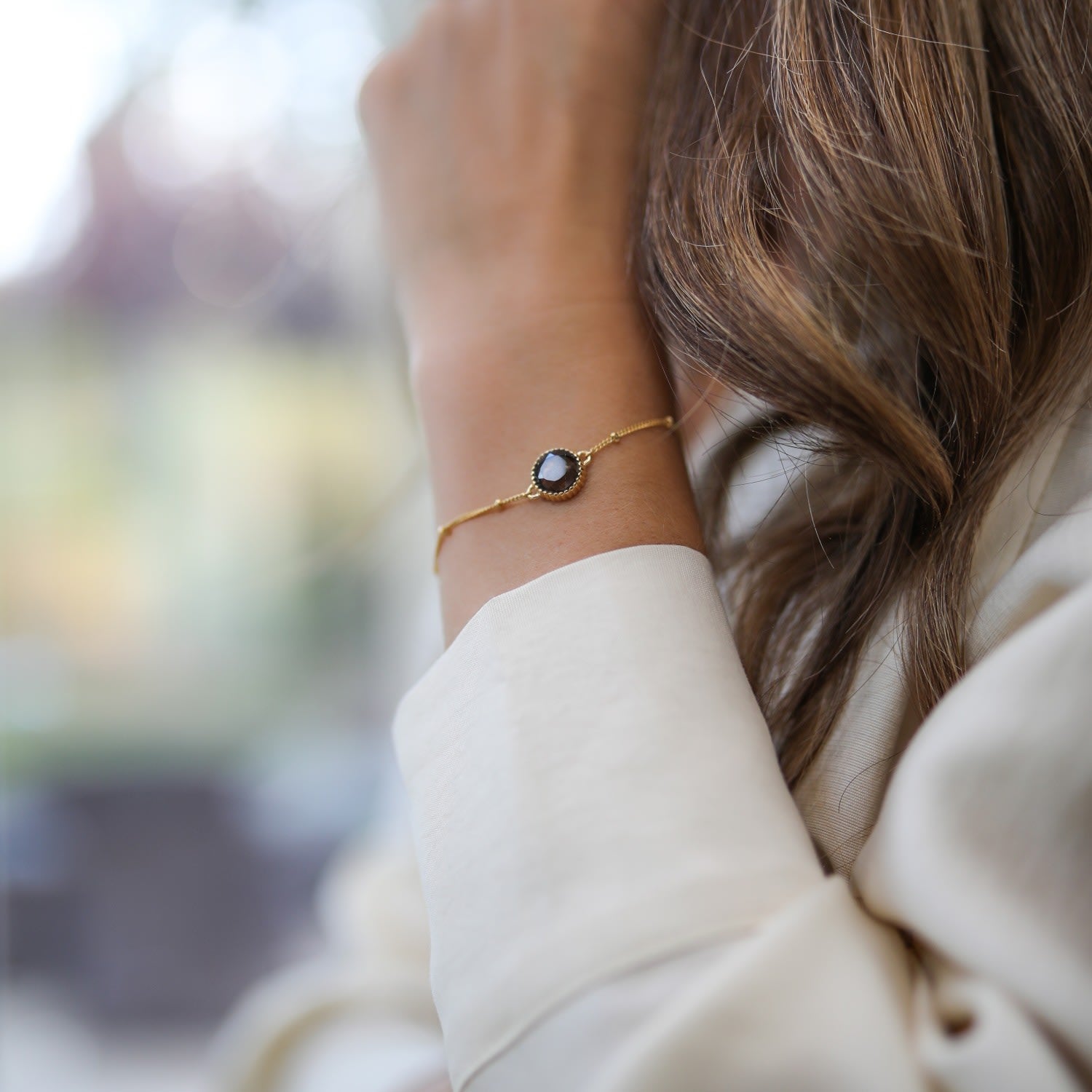 Barcelona November Birthstone Bracelet - Smokey Quartz