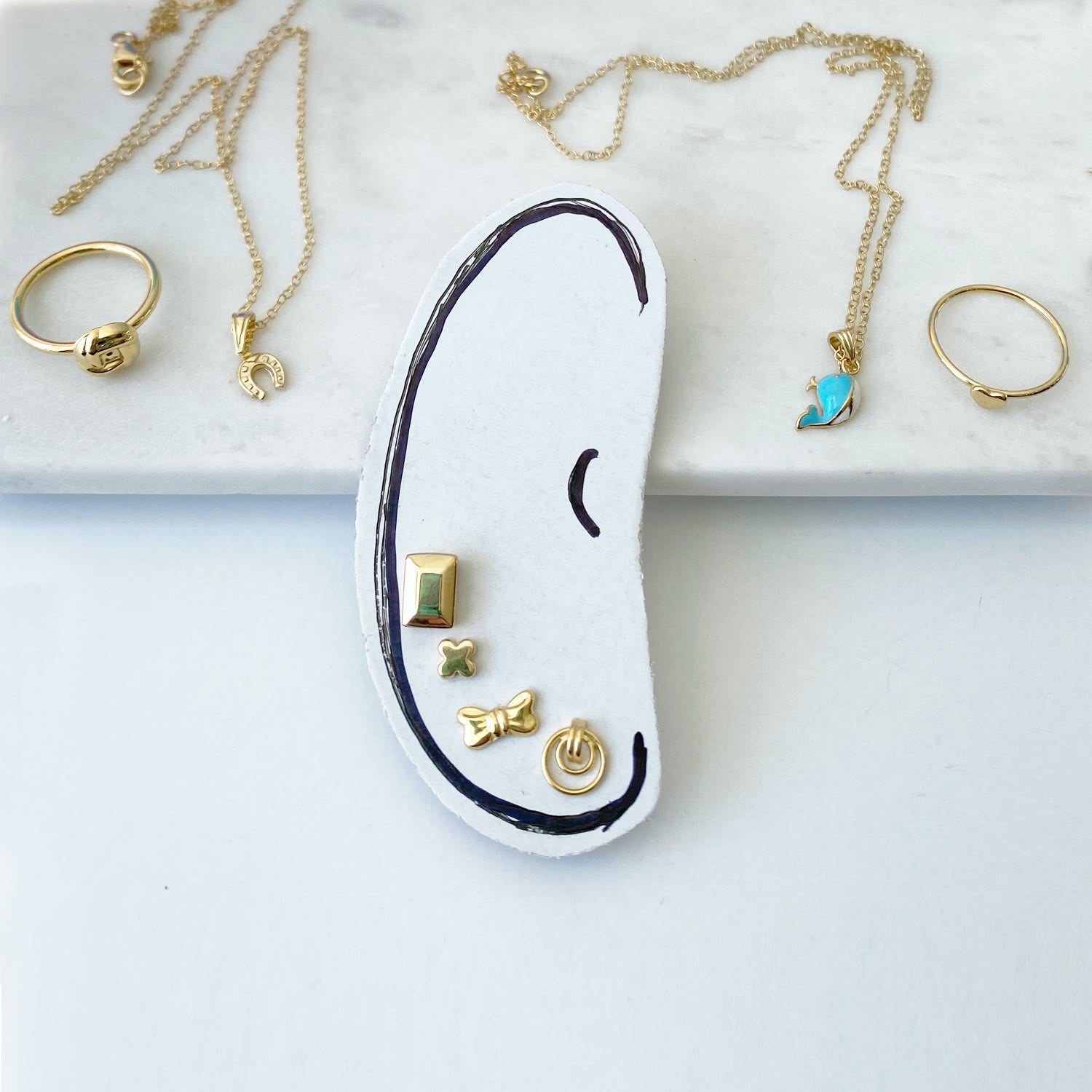 Petite Blue Whale Charm Pendant Necklace