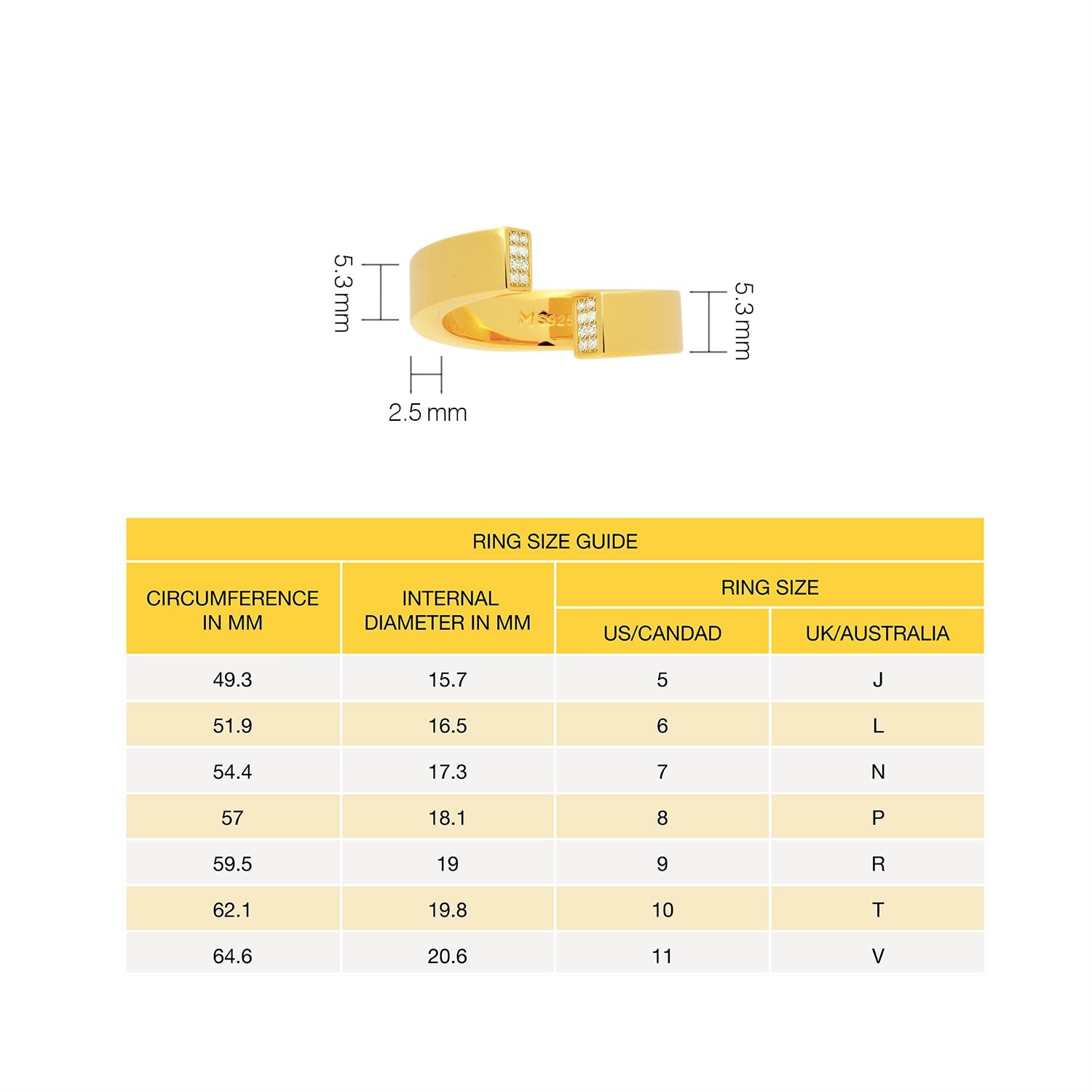 Open Twist Ring With Pave Cz - Silver