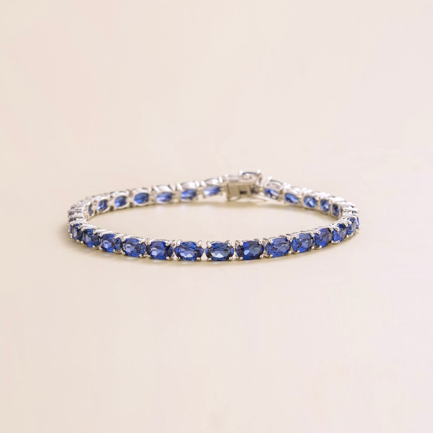 Salto Tennis Bracelet In Blue Sapphire