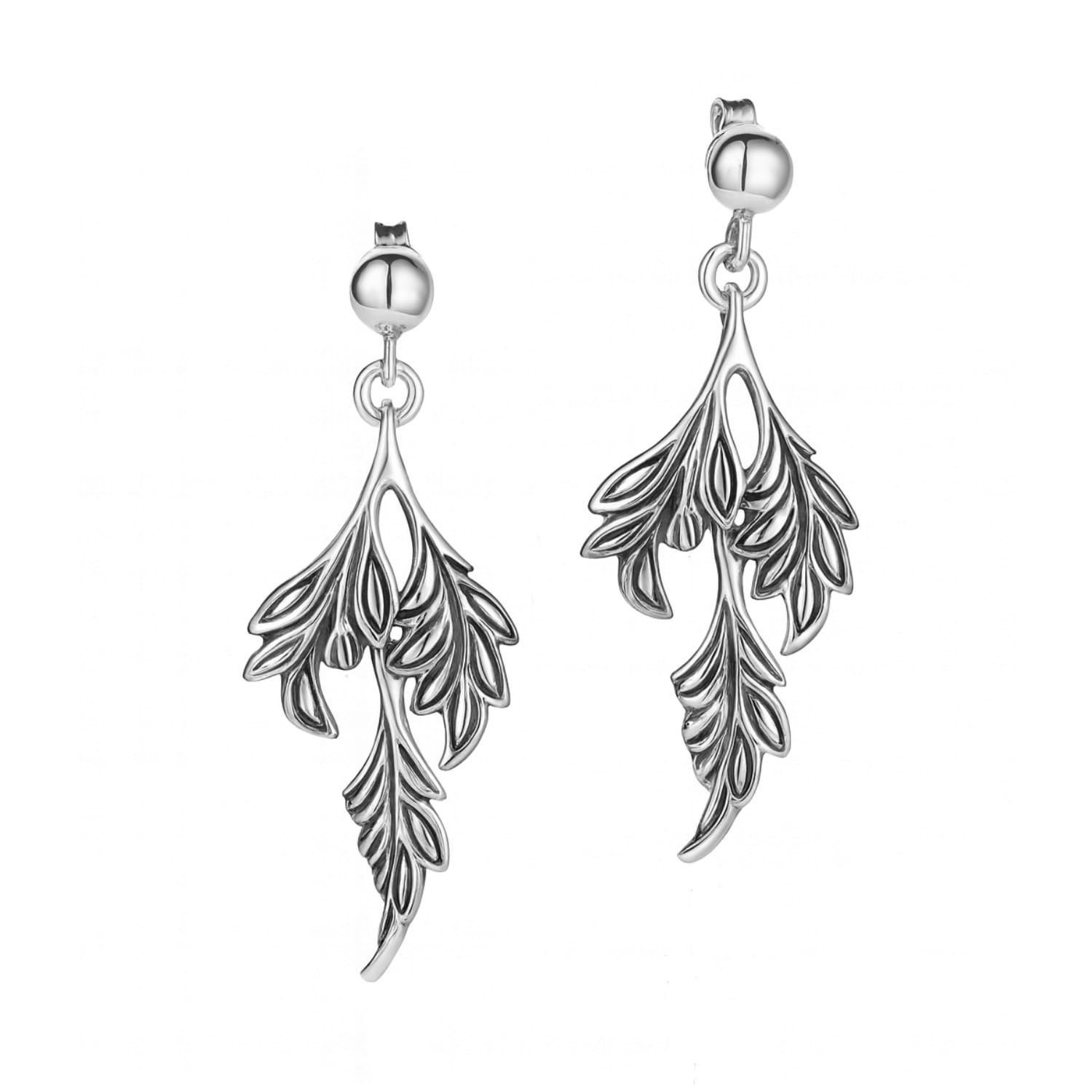 L’ Avana Sterling Silver Leaf Drop Earrings – Earrings For Women – Jewelry For Women