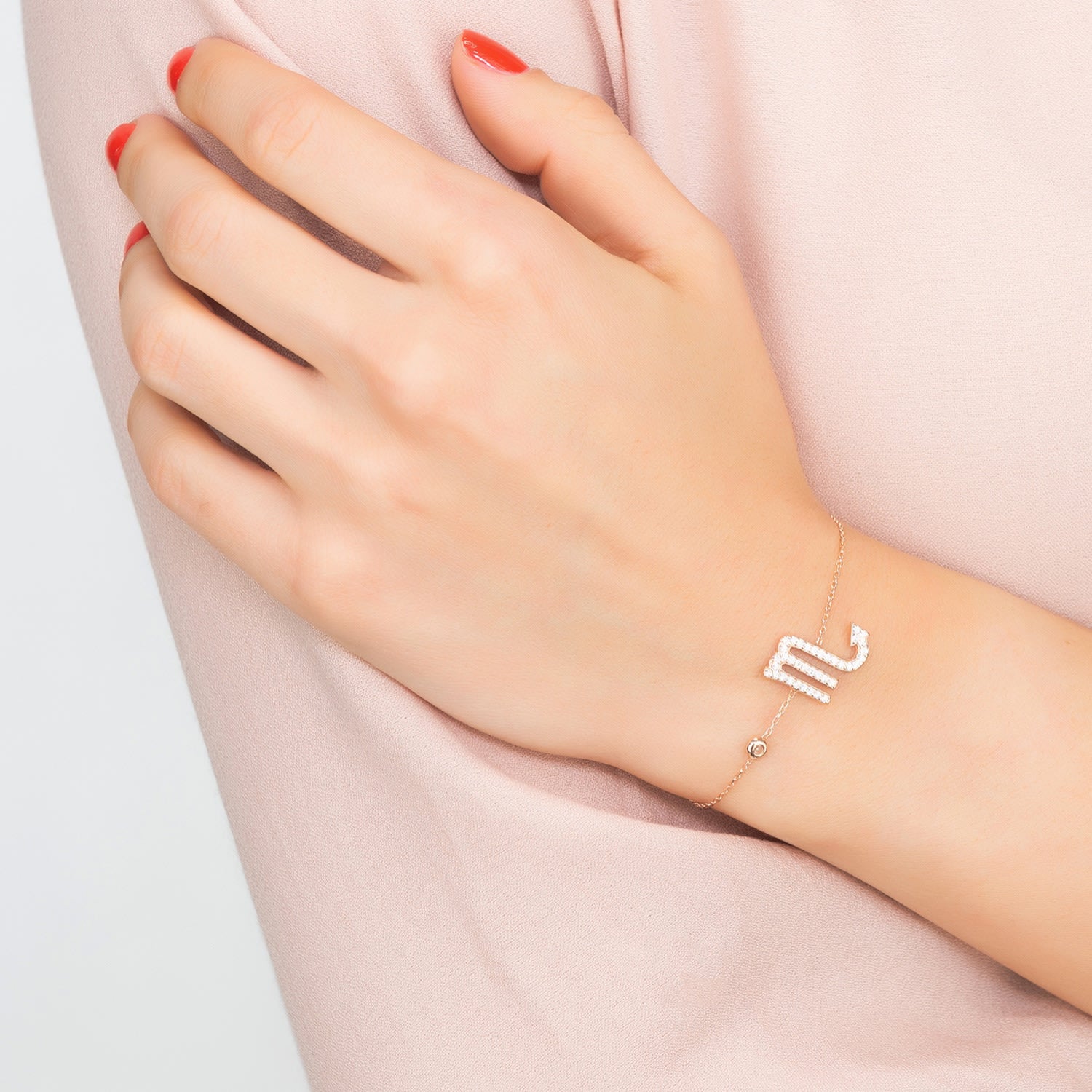 Zodiac Horoscope Star Sign Bracelet Scorpio Silver