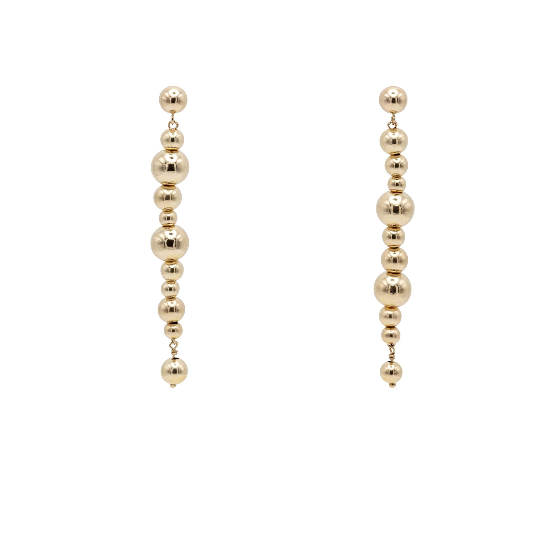 Gold-Filled Beaded Earrings La Chenille
