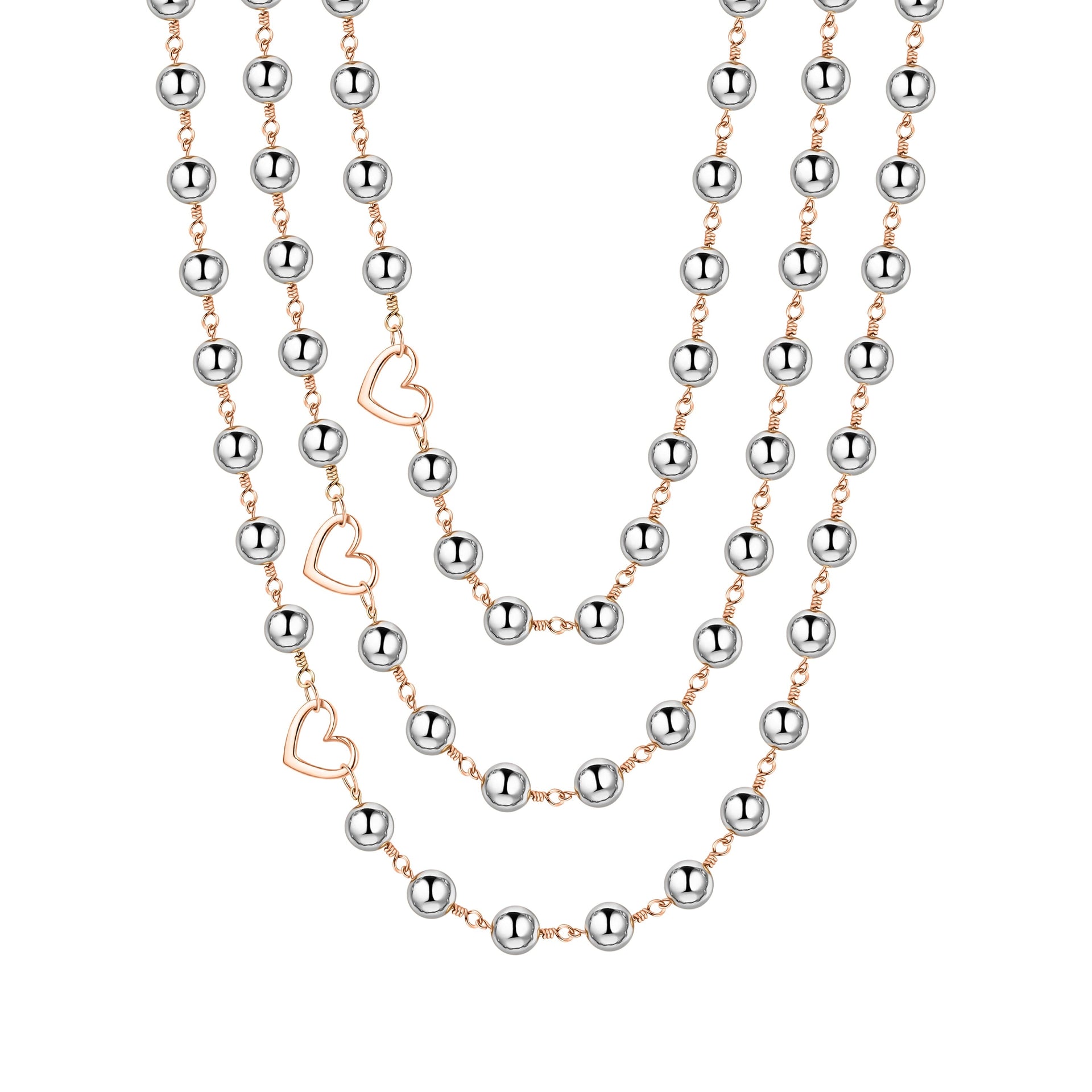 La Princesa Socialite Hematite Layered Necklace