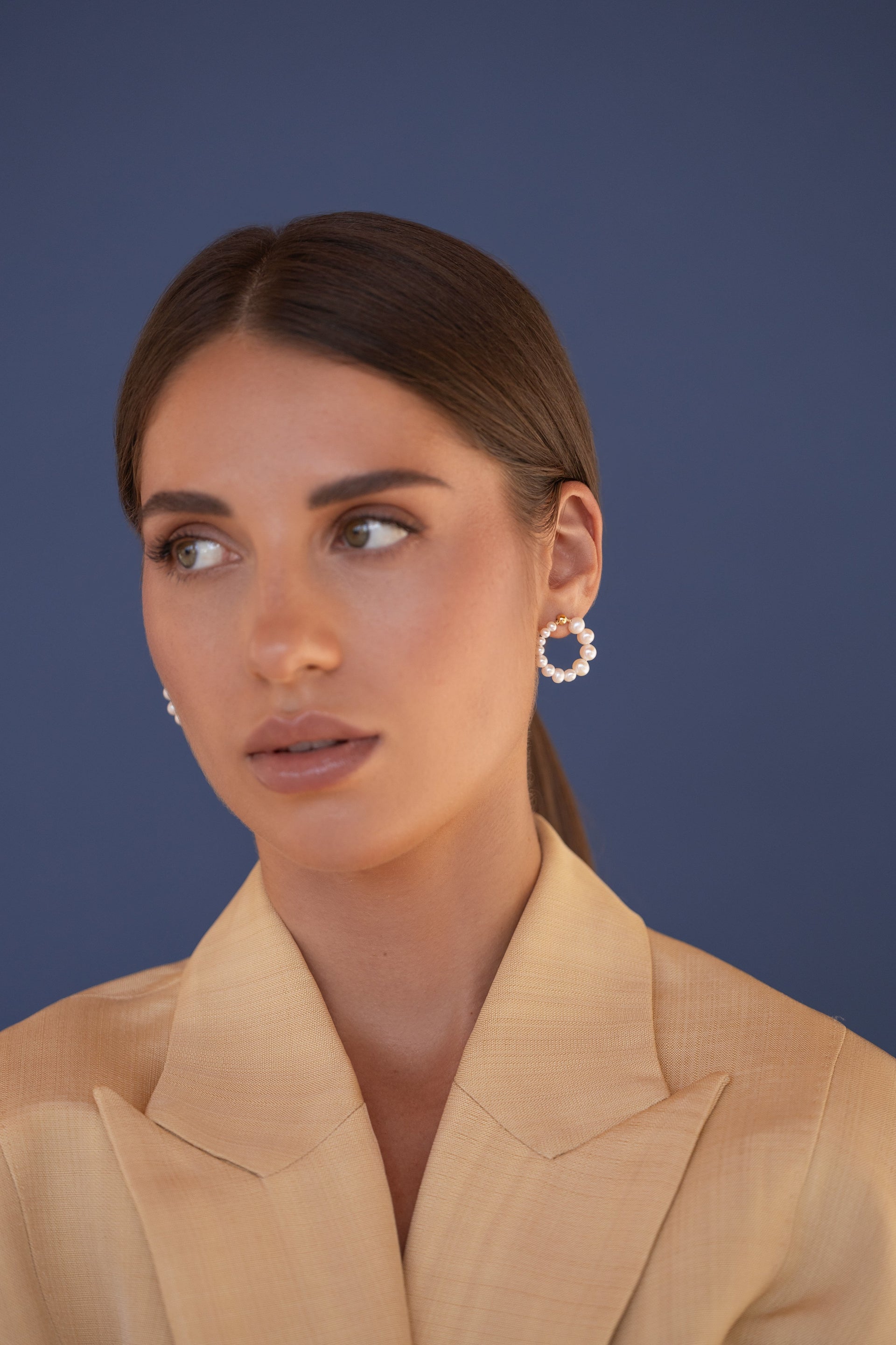 Gold-Filled Freshwater Pearl Beaded Earrings La Roue