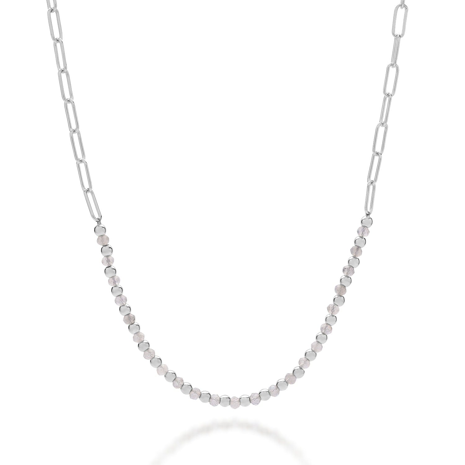 Labradorite Gem Shine Necklace Sterling Silver