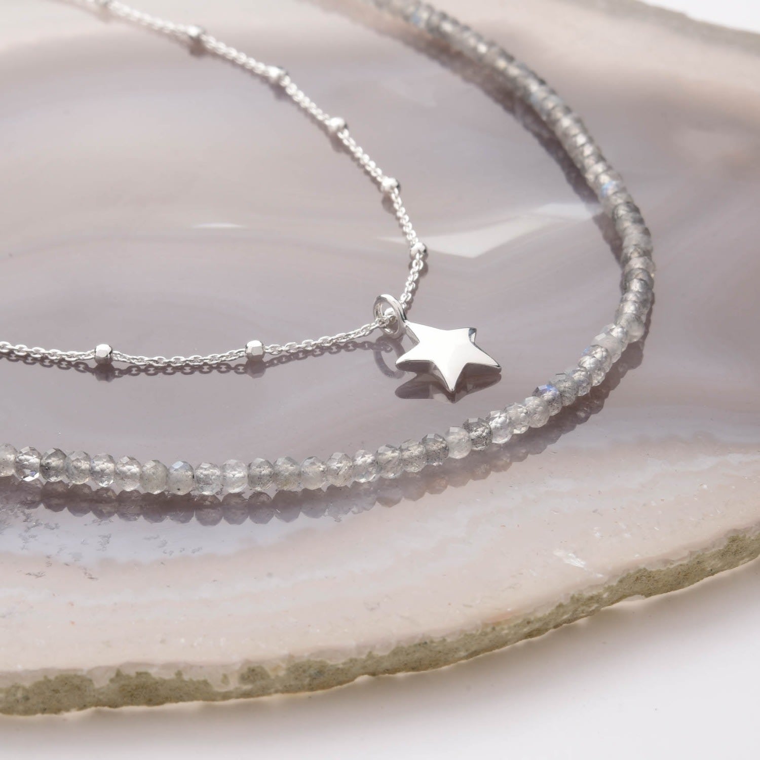 Labradorite Mini Bead Necklace