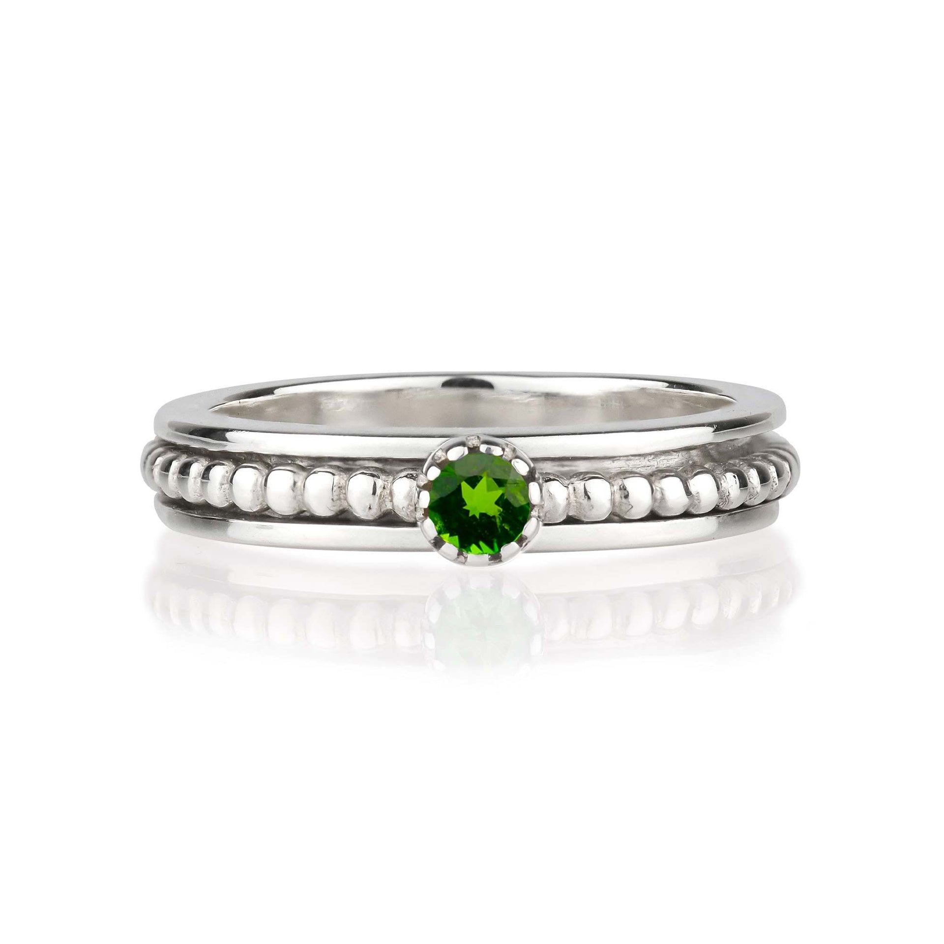 Lalita Silver Spinning Ring - Chrome Diopside