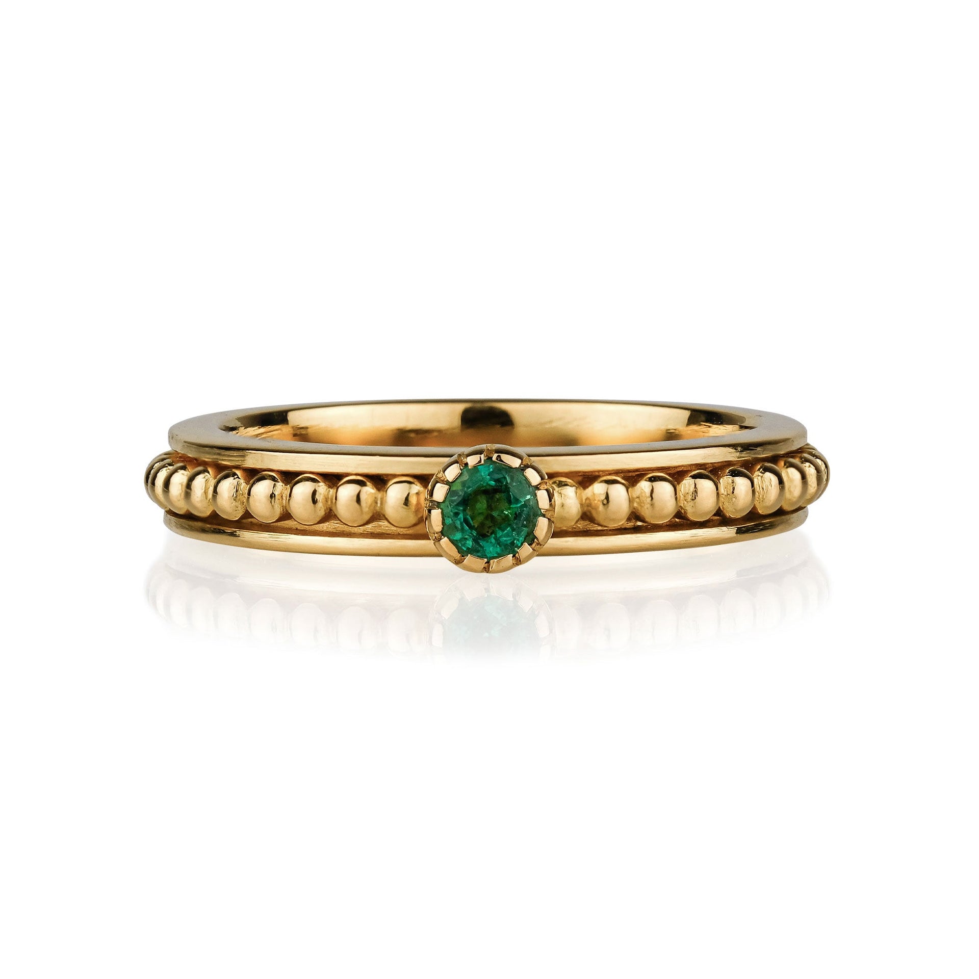 Lalita Gold Vermeil Spinning Ring - Emerald