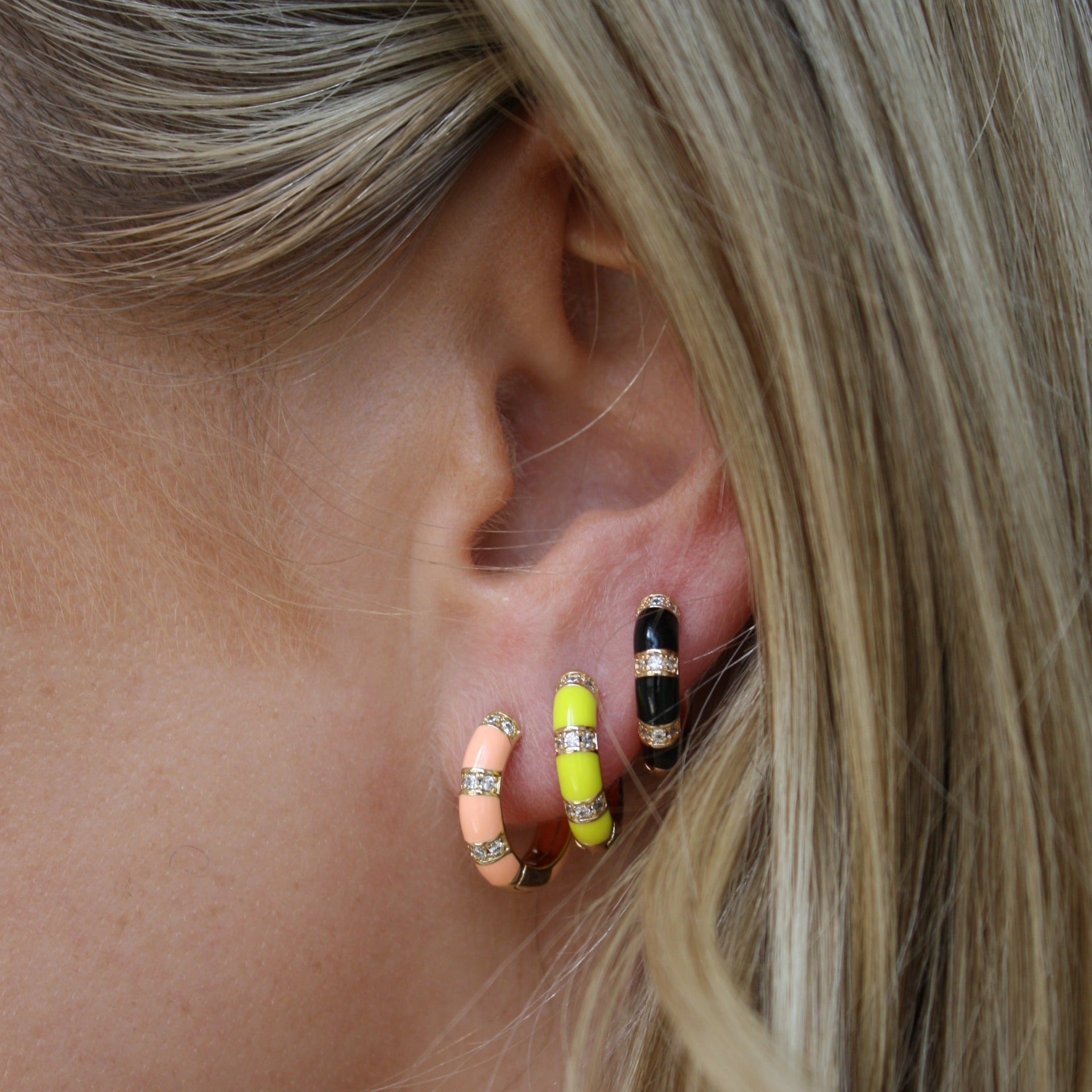 Lamill Enamel Huggies - Yellow