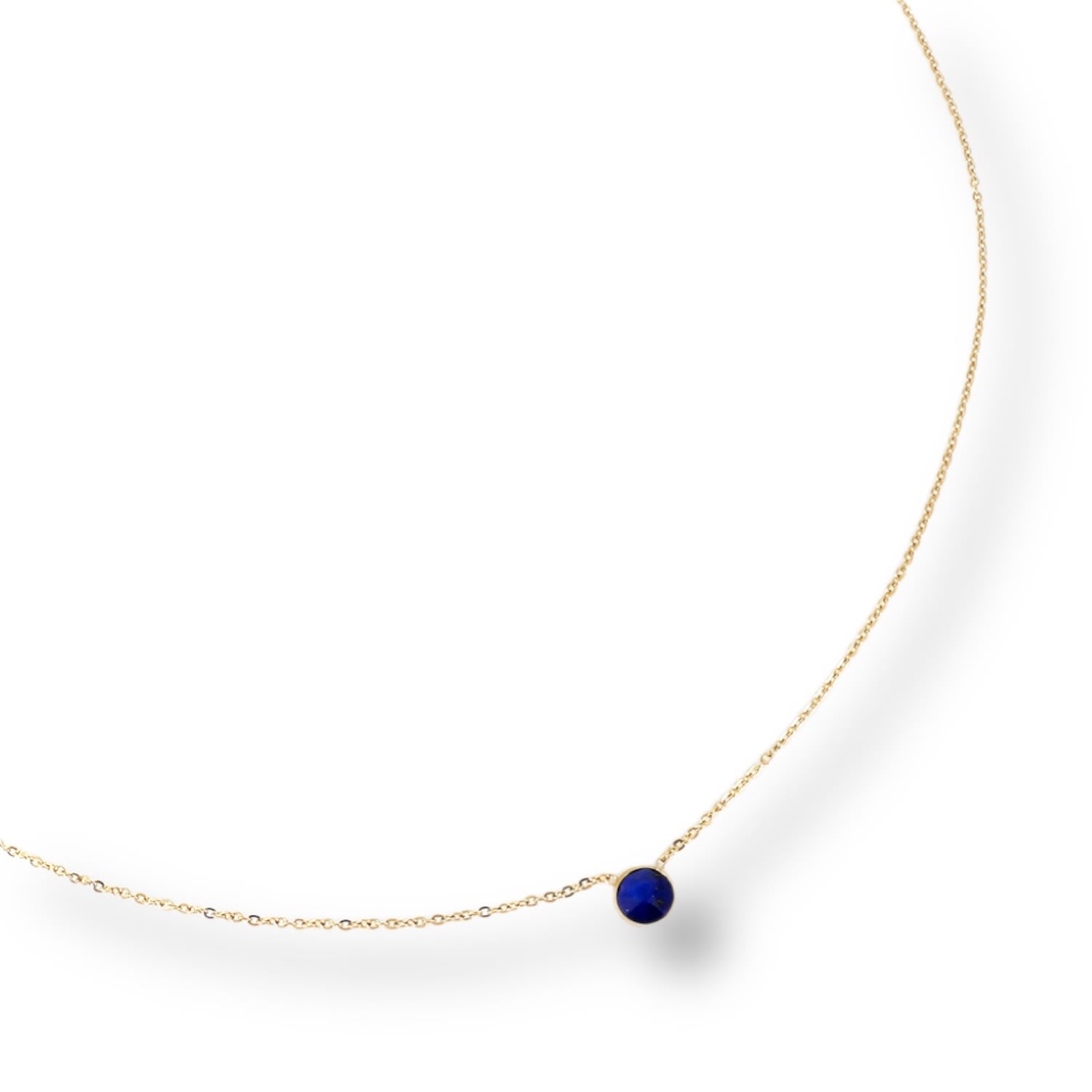 Lapis Lazuli Willow Dainty Tarinish Free Healing Gemstone Necklace