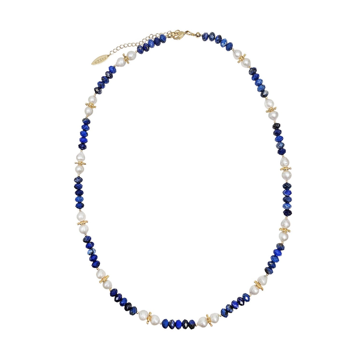 Lapis With Freshwater Pearls Matinee Length Necklace