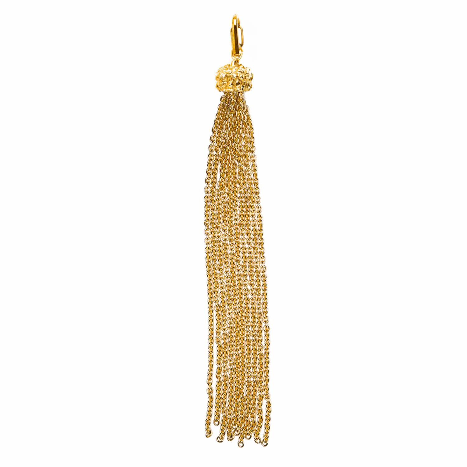 Large Chain Tassel Clip-On Charm