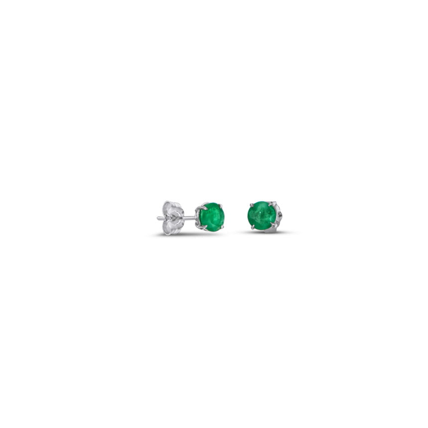 Large Emerald Stud Earrings