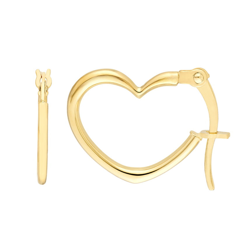 Large Heart Shaped Hoop Earrings